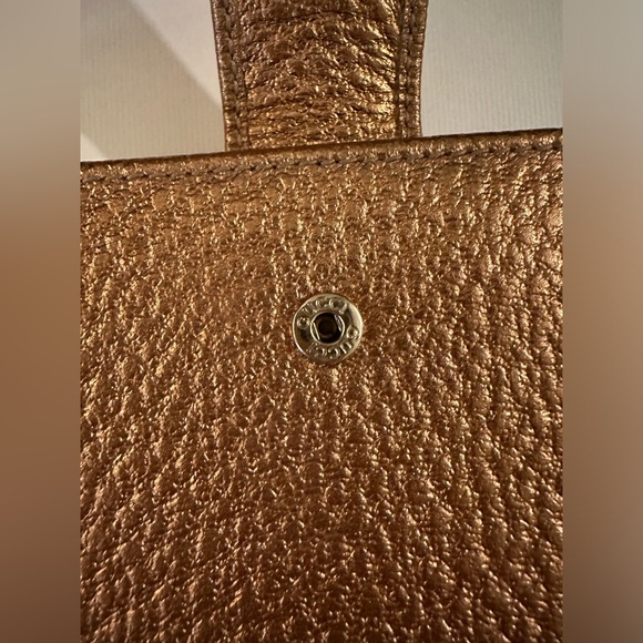 GUCCI Hasler Horsebit Metallic Leather Wallet EUC - Picture 6 of 15